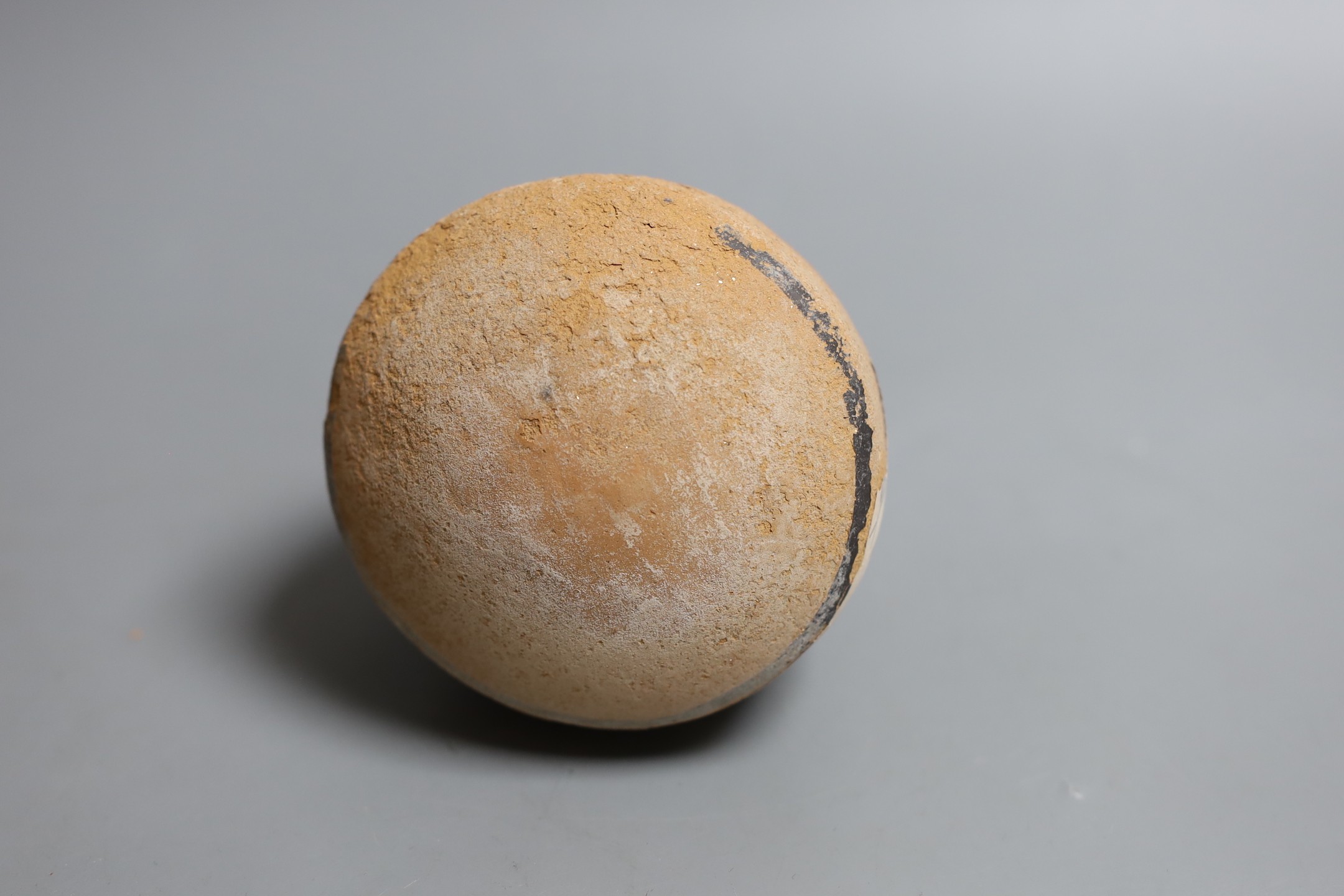 A Nazca Culture pottery vessel, Peru c. 300-600AD, 12cm high. provenance Sotheby’s valuation letter dating to April 1985.
